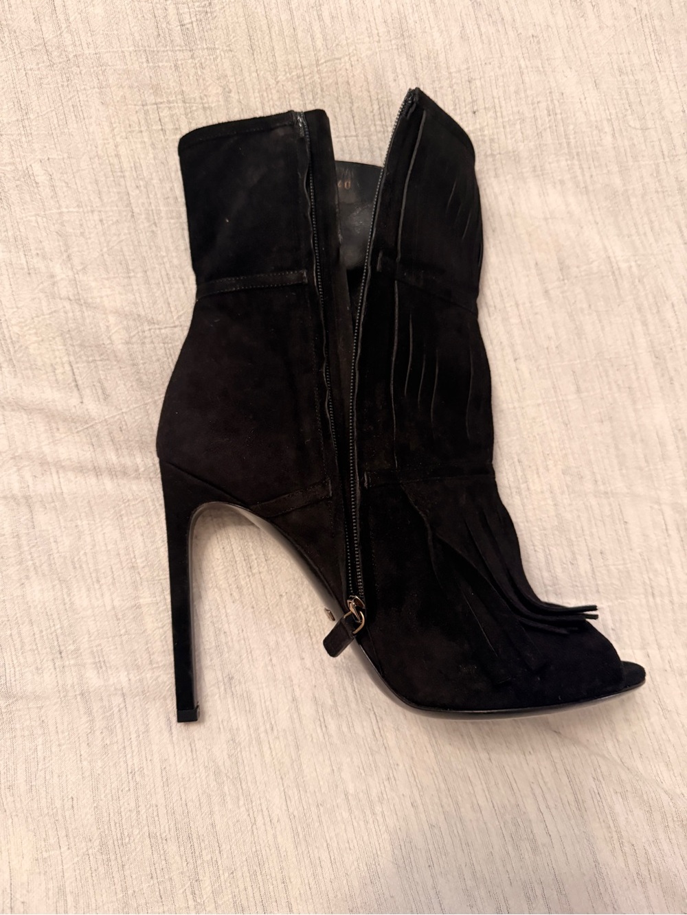 Gucci black Becky suede Heels gladiator boots - Picture 16 of 16